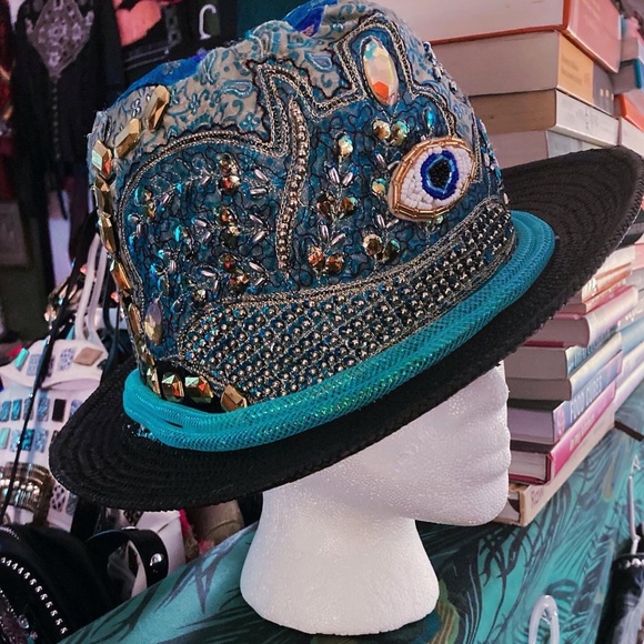 Custom Designed Straw Fedora Sari Hat by #FarrahNaykaDesigns main image 11